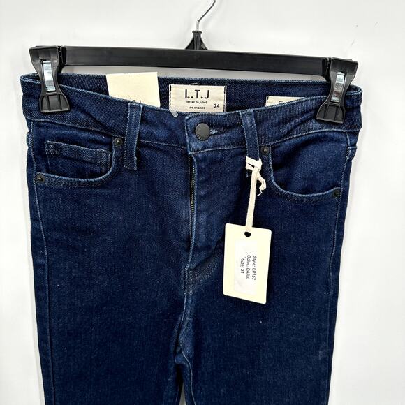 LTJ  Letters to Juliet NWT Siena High Rise Straight Dark Denim Jean // 24 - Picture 3 of 9